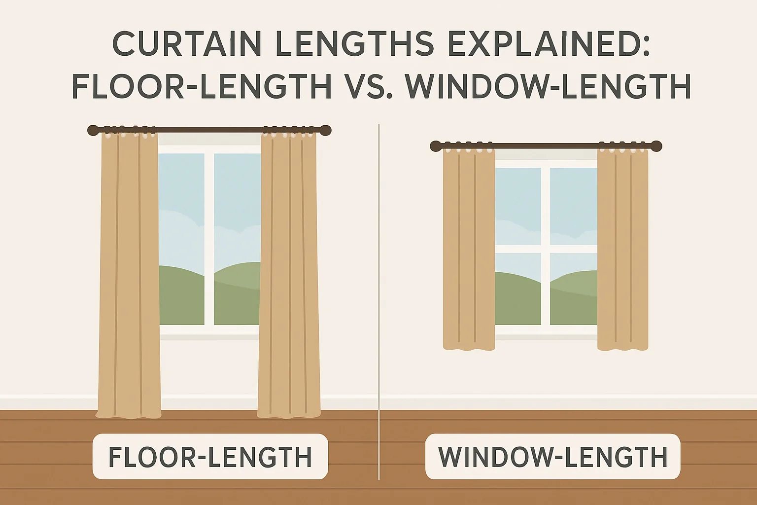 Curtain Lengths Explained: Floor-Length vs. Window-Length